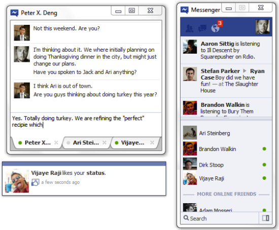 Facebook內(nèi)測(cè)Windows 7桌面聊天工具